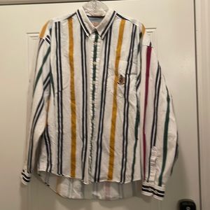 Guess Men's button down woven logo hues classic sportswear